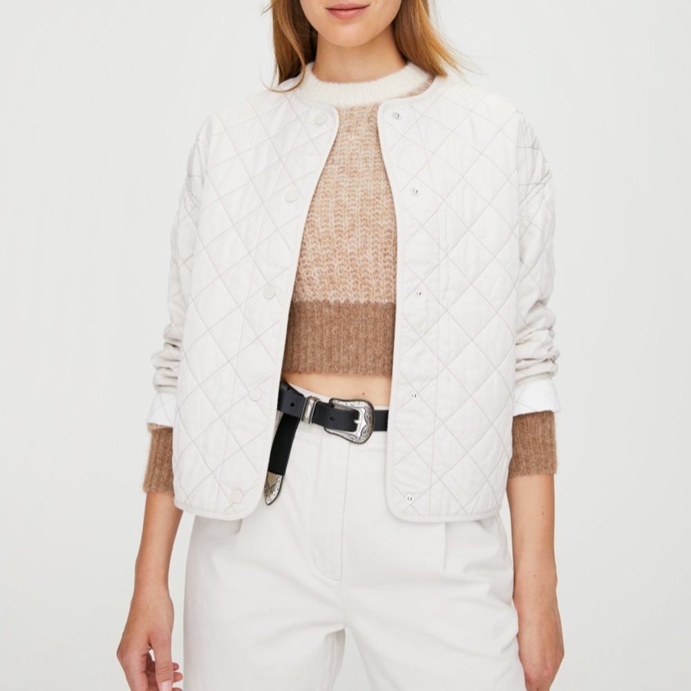 Aritzia Wilfred Free Quilted Jacket - Tan